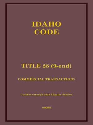 cover image of Idaho Code